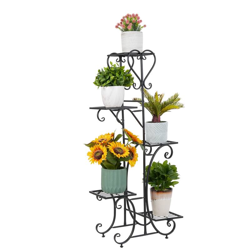 5 Tier Plant Pot Stand Display Shelf High Low Flower Shelves