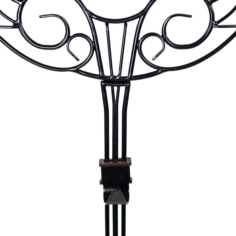 Adjustable Wreath Hanger for Door - Antler (Black) - Black