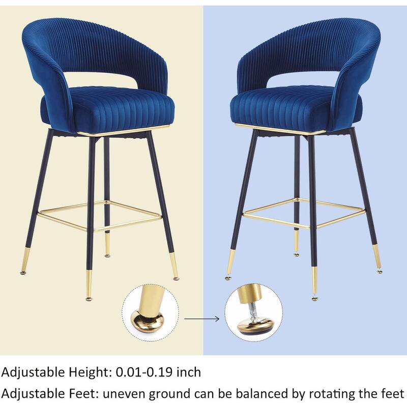 Upholstered Bar Stools Swivel with Back Bar Height Stools Bed Bath