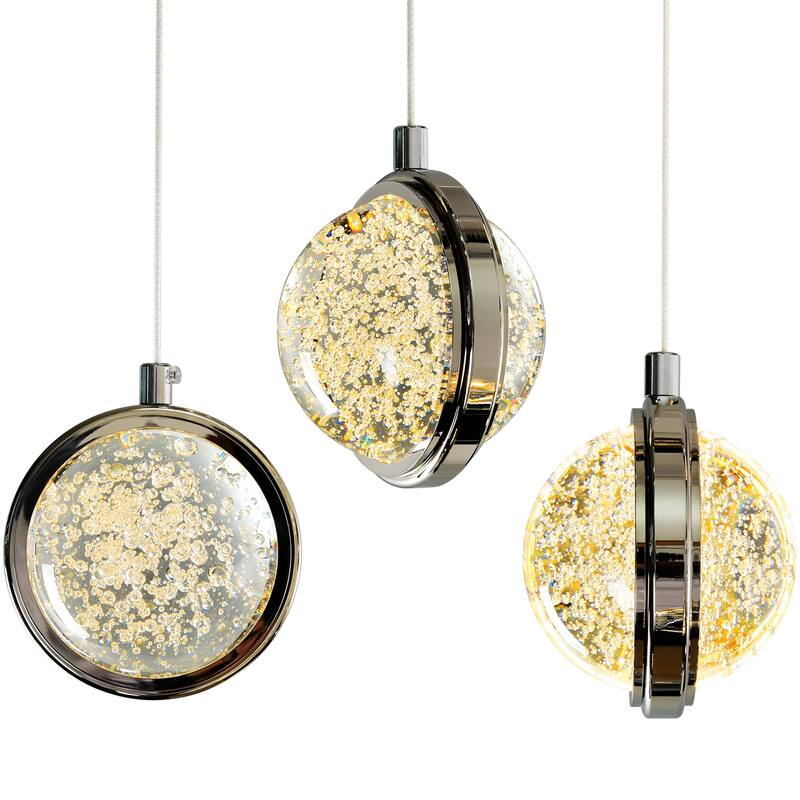 Salvador 40 in LED Integrated Polished Nickel Chandelier - Polished Nickel