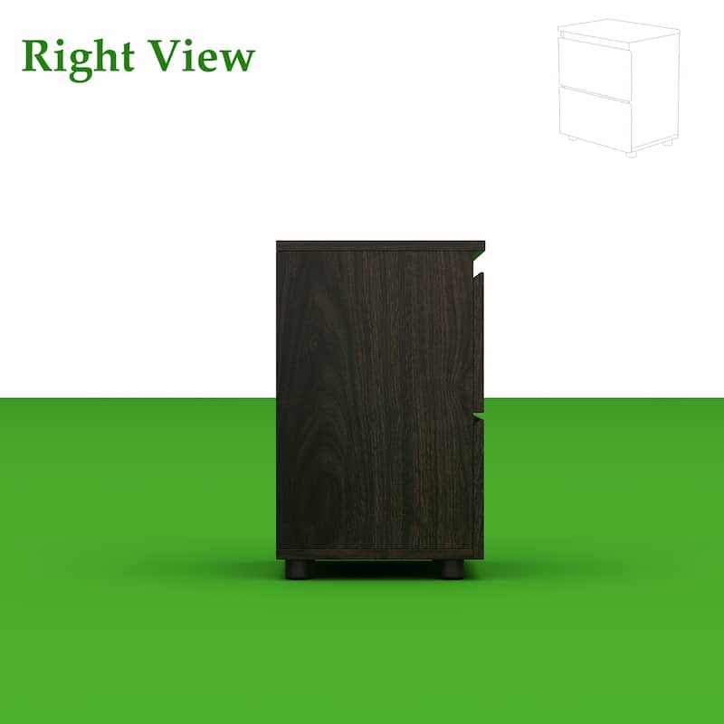 18.9'' Tall 15.7"W 2 - Drawer Nightstand Chest End Table