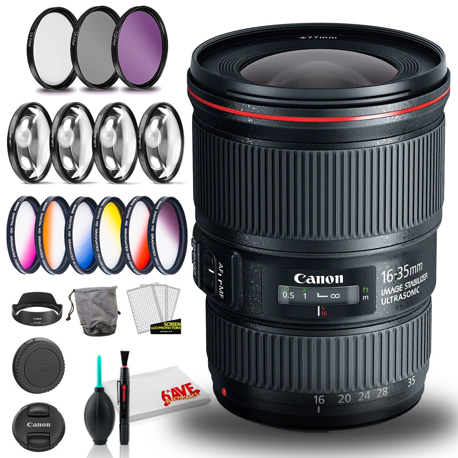 canon ef 16 35mm f 4l is usm lens international model with filter