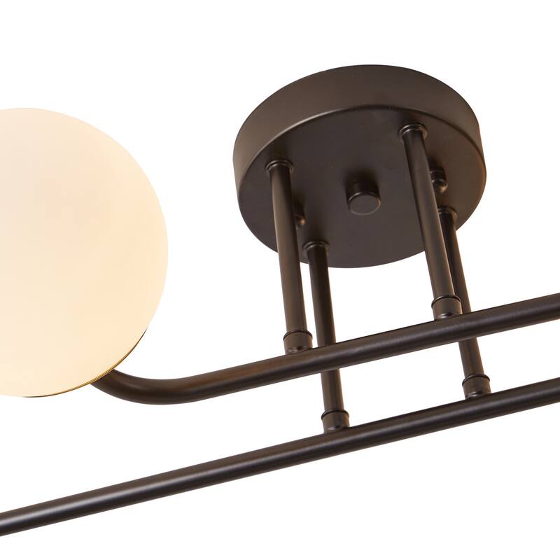 Modern Sputnik Glass Style Semi Flush Mount Lighting Fixture