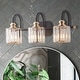 preview thumbnail 10 of 14, Luxury Crystal 3/4 Lights Bathroom Vanity Lights Rose Gold/ Wall Sconce Lighting