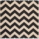 preview thumbnail 36 of 165, SAFAVIEH Courtyard Joycelyn Indoor/Outdoor Patio Rug 4' x 4' Square - Black/Beige