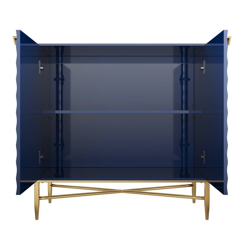 2 Door White Locker Accent Cabinet