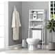 UTEX 3-Shelf Bathroom Organizer Over The Toilet, Bathroom Spacesaver,Collection Spacesaver - White