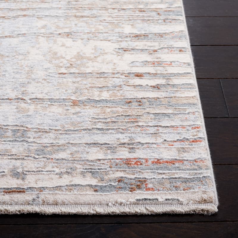 SAFAVIEH Marmara Nejka Modern Abstract Rug - Beige/Blue Rust - 2' 6" x 4'