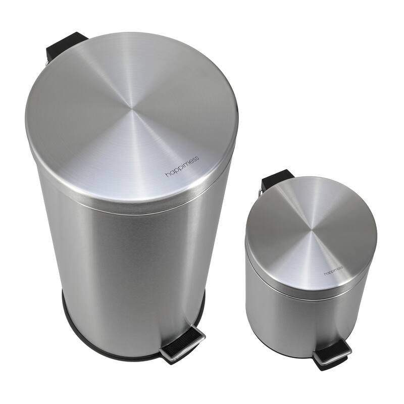 happimess Oscar 8-Gallon Step-Open Trash Can and Mini Trash Can