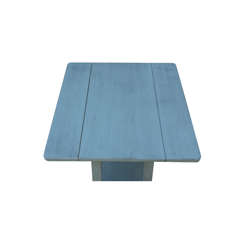 Square Solid Wood Drop Leaf Side Table