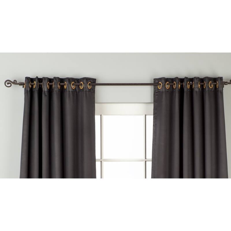 Black Ring / Grommet Top blackout Curtain / Drape / Panel - Piece
