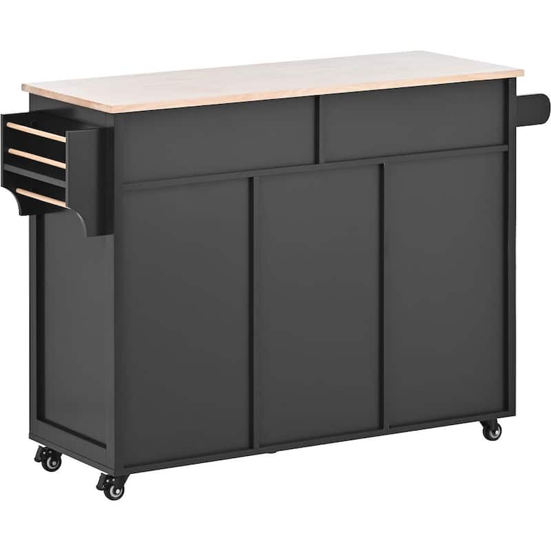 Store Kitchen Cart with Wheels and 8 Drawers