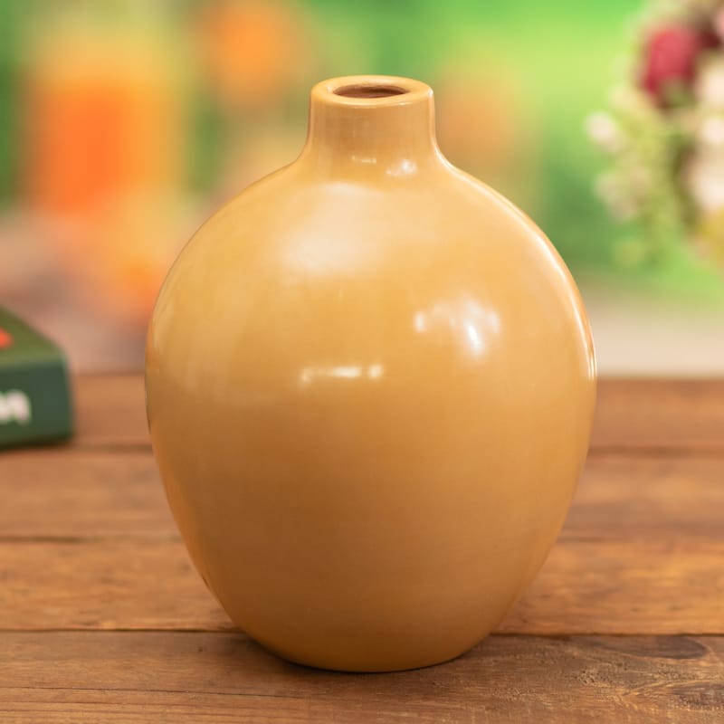 Novica Handmade Divine Sun Ceramic Decorative Vase