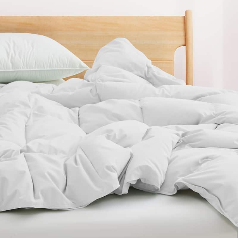 Lightweight White Feather Down Fluffy Comforter Duvet Insert