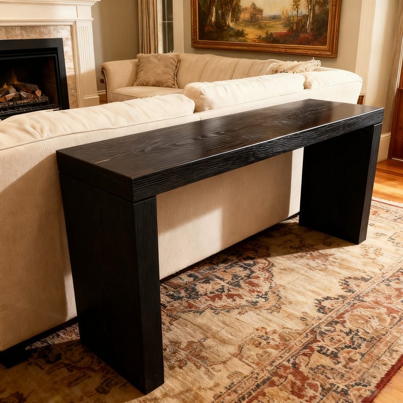 58''Modern Wooden Long Console Table for Entryway and Living Room