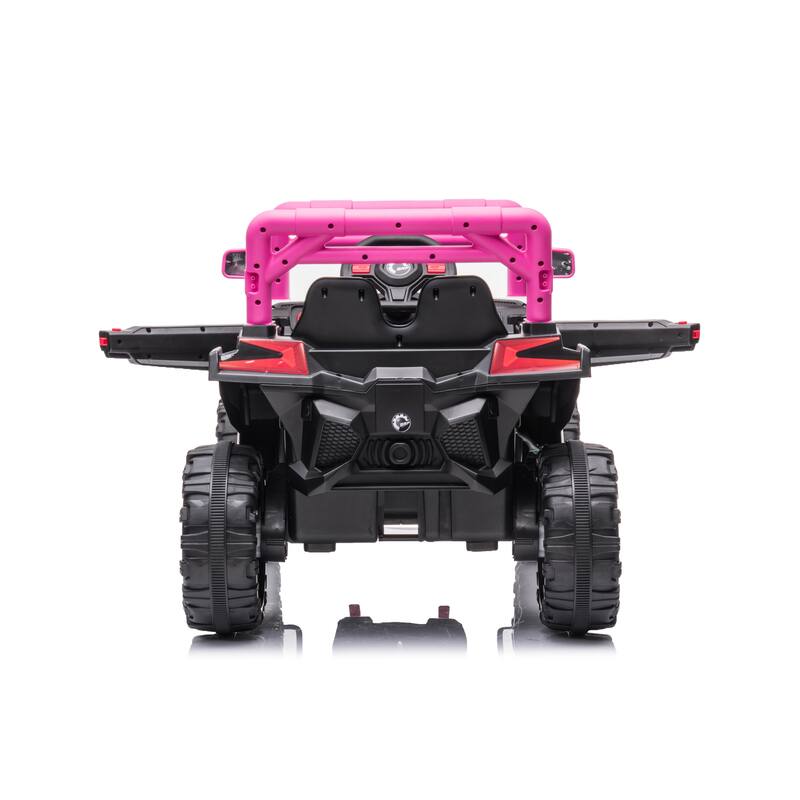 12V Exclusive Car for Kids, Electric Off-Road Vehicle with Seat Belt, Pink Electric Car Toy for Kids with Charge Display