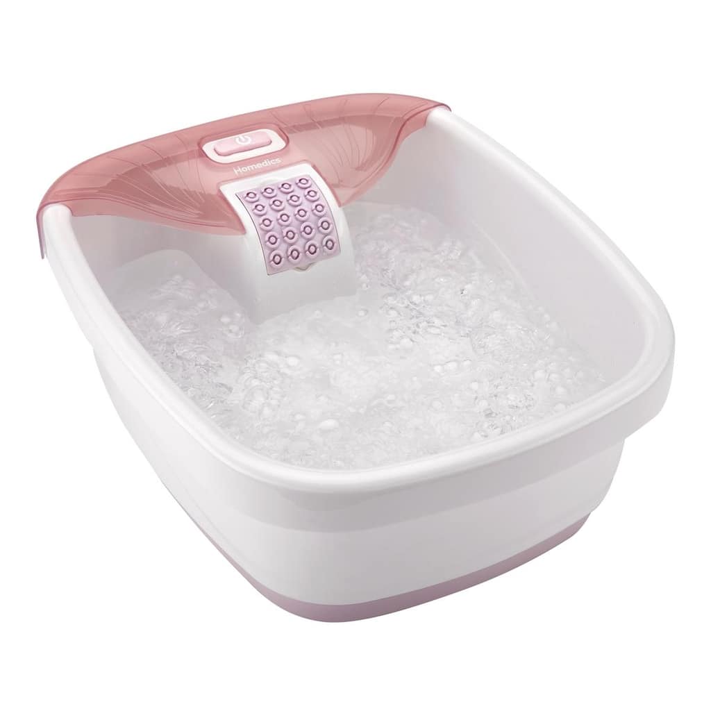 Homedics Bubble Bliss Deluxe Foot Spa with Heat | Bubble Massage, Toe-Touch Control, Splash Guard & Attachments