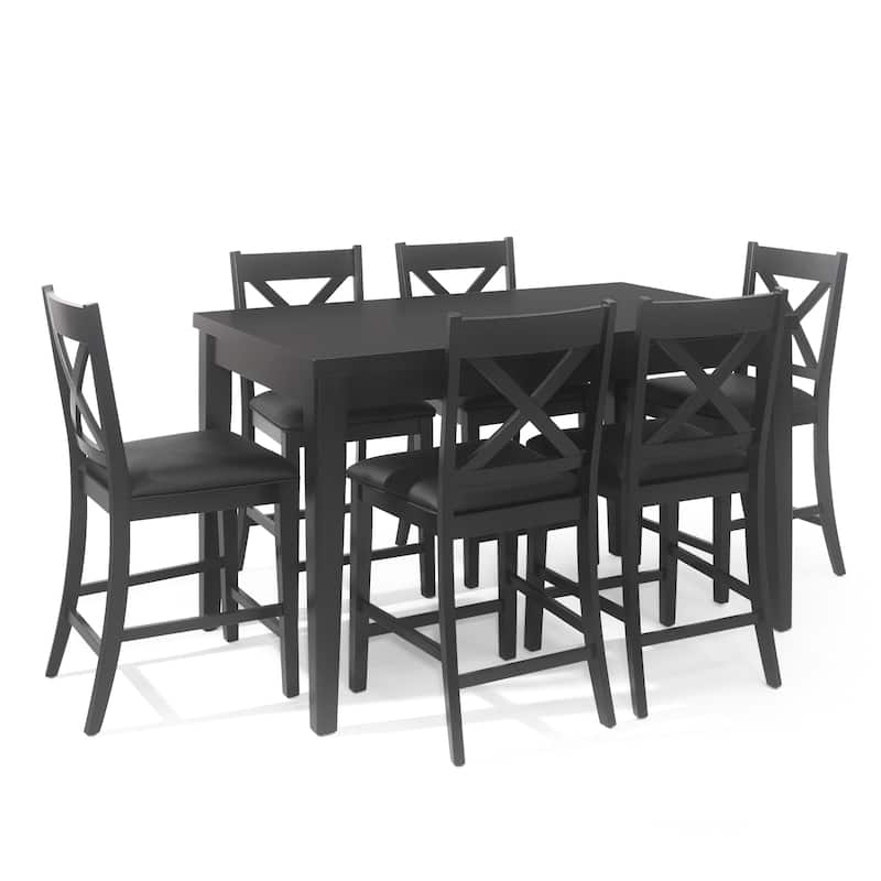 Dillonvale Indoor Wood Counter Height 7 Piece Dining Set by Christopher Knight Home