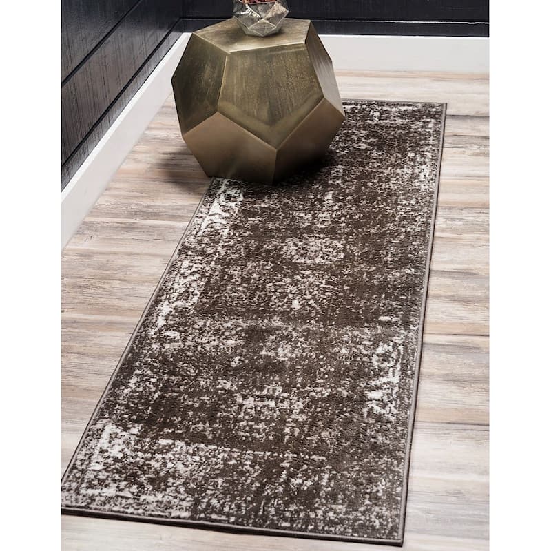 Transitional Fredo Collection Area Rug - 3'3"x19'8" - Brown
