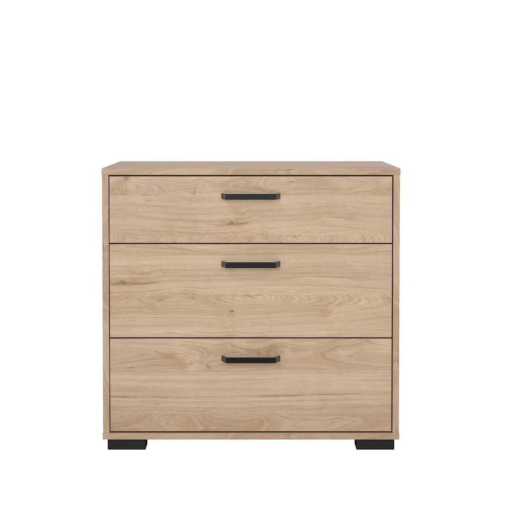 Porch & Den Sofia 3 Drawer Chest, Jackson Hickory