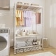 preview thumbnail 3 of 6, Heavy Duty Rolling Clothes Rack with Wheels, 693LBS Capacity Freestanding Garment Rack with Adjustable Shelves Rods