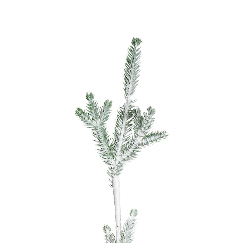 frosted slim pine artificial christmas tree in burlap base 5' unlit - 5 Foot