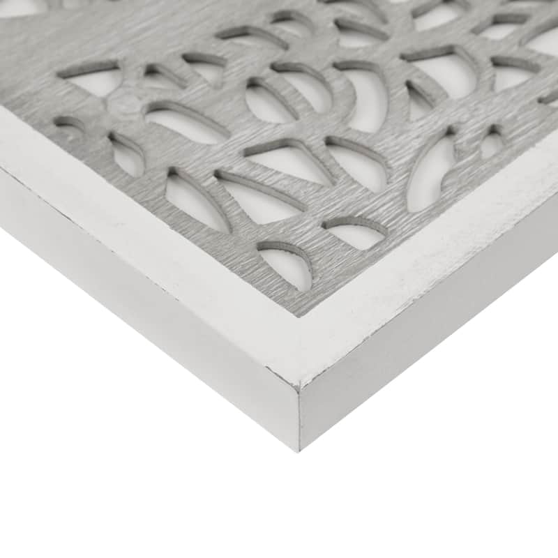 Madison Park Laurel Branches Laser Cut Tree Framed Panel Wall Decor