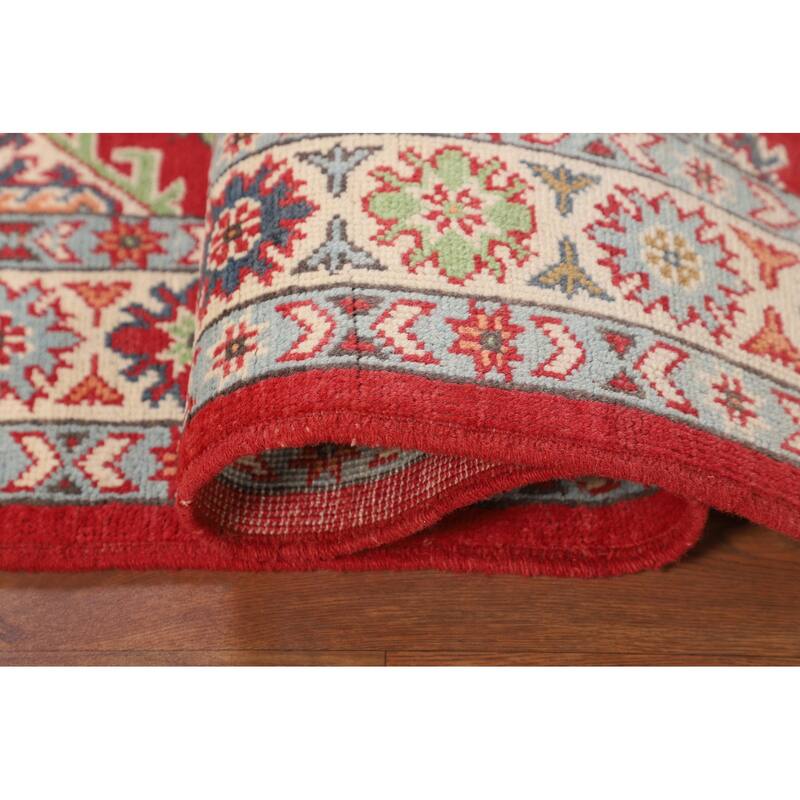 Oriental Kazak Foyer Rug Hand-Knotted Traditional Wool Carpet - 3'2" x 5'1"