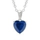 preview thumbnail 15 of 19, Heart-Shaped Birthstone Sterling Silver Pendant Necklace