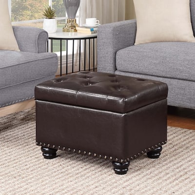 Storage Ottoman - Versatile Upholstered Seat with Hidden Storage Compartment for Home, Office, or Living Room Use