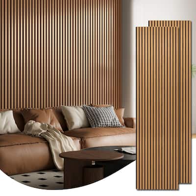 Art3d 24''x94.5'' Wood Slat Acoustic Wall Paneling for Interior and Ceiling Decor,Pack of 2