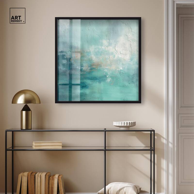Green Blue I Shadowbox by Art Remedy