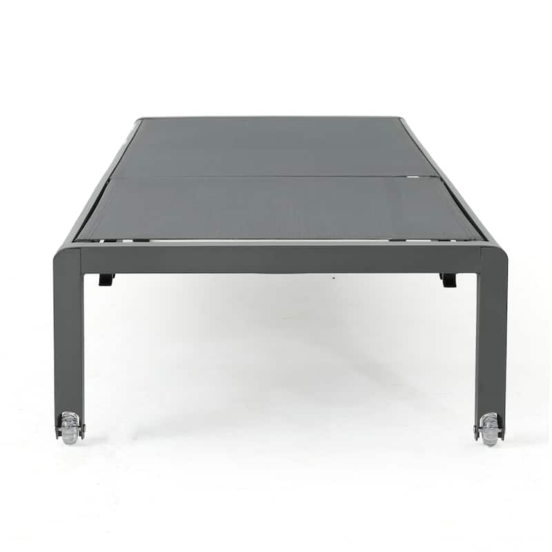 Cape Coral Outdoor Aluminum Chaise Lounge by Christopher Knight Home