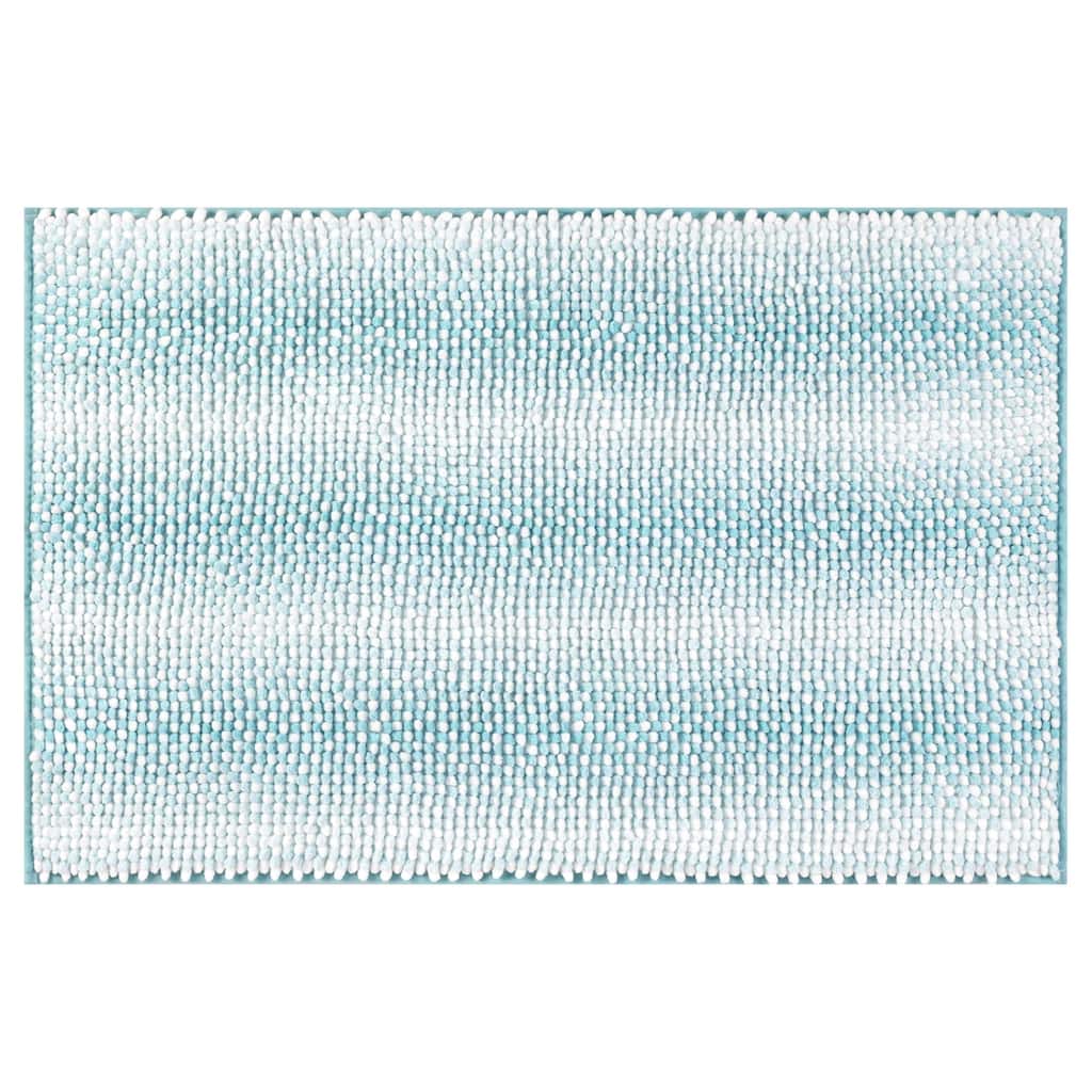 Chenille Bathroom Rug, Soft and Absorbent Bath Mat Non-Slip Striped Rug Luxury Plush Shaggy Bath Mat