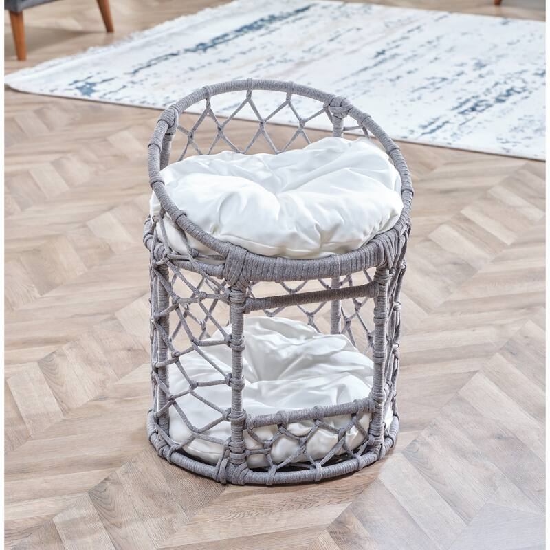 Osena 2 level Catbed with Cushions, Grey - Grey
