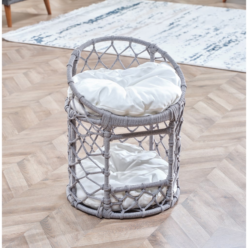 Osena 2 level Catbed with Cushions, Grey