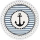 preview thumbnail 16 of 22, SAFAVIEH Carousel Kids Aftina Nautical Anchor Rug 4' Round - Ivory/Navy - Round