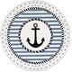 preview thumbnail 7 of 25, SAFAVIEH Carousel Kids Sybill Nautical Anchor Rug 4' Round - Ivory/Navy
