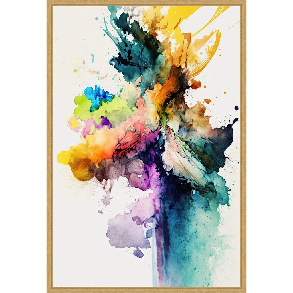 Underestimated by Mauro Framed Canvas Wall Art - Sylvie Bright Gold