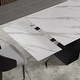 preview thumbnail 7 of 26, 110.23'' Extendable Rectangular Sintered Stone Dining Table For 8 -10 People