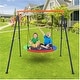 preview thumbnail 1 of 9, 32" Saucer Swing with Stand for Kids Outdoor 74"