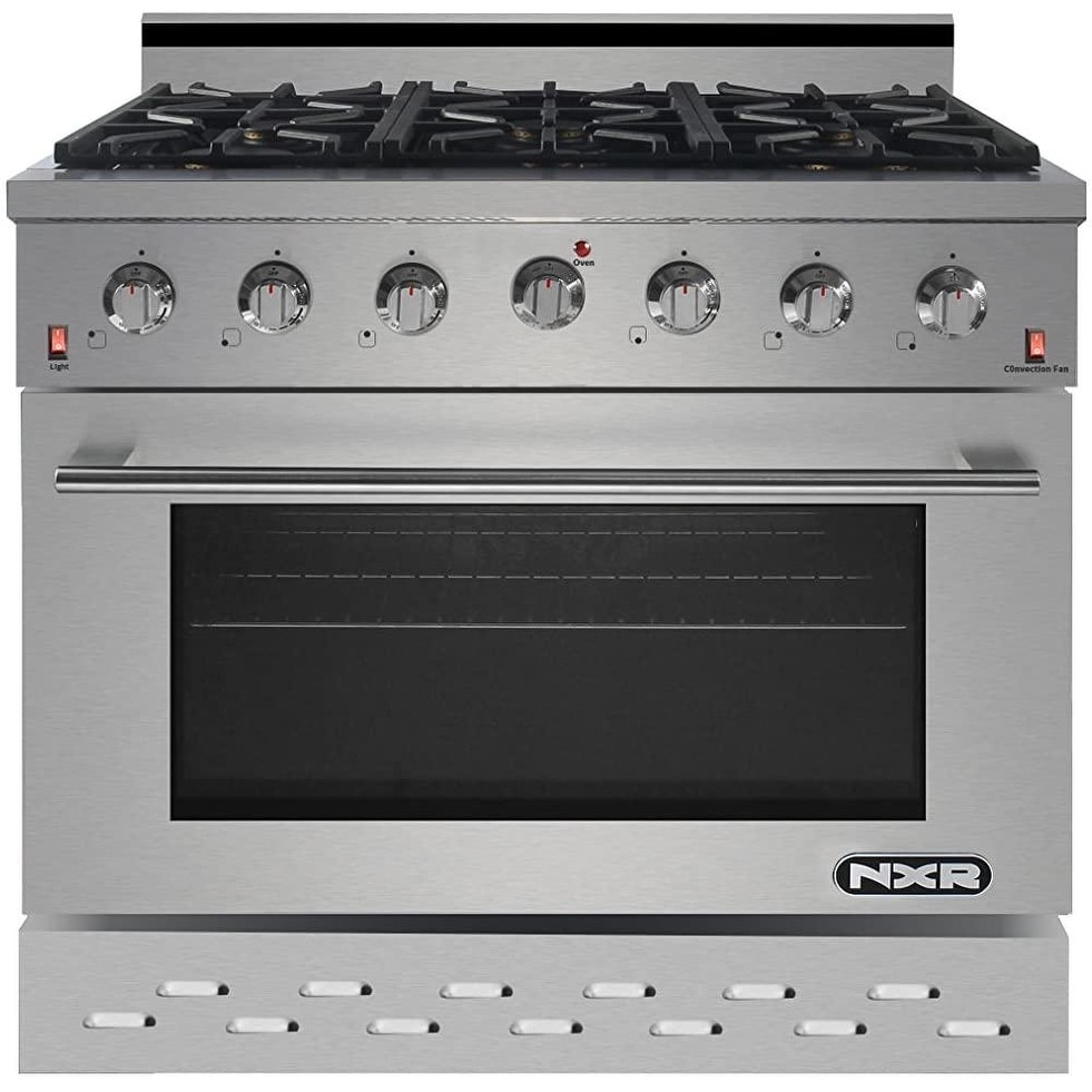 NXR Liquid Propane 36" 5.5 cu. ft. Freestanding Gas Range Pro-Style Convection Oven Stainless Steel