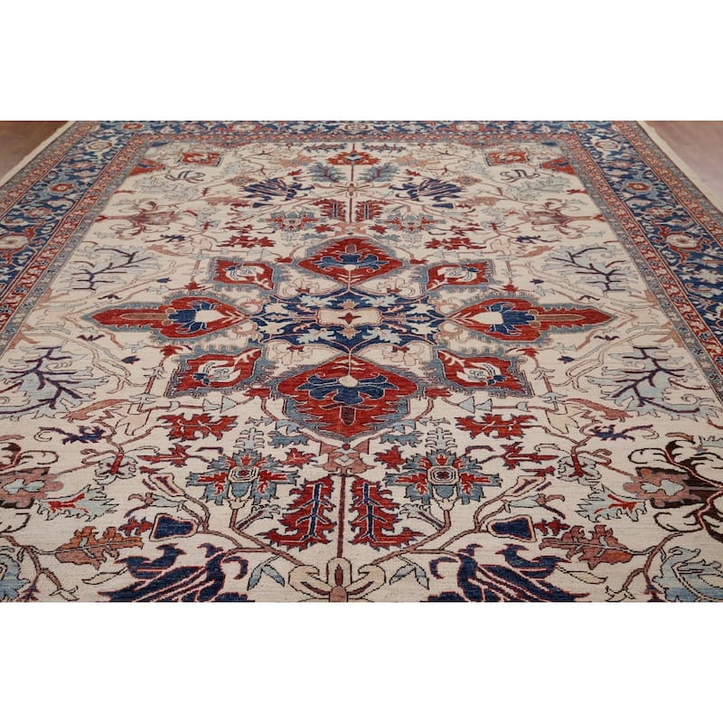 Kazak Oriental Large Area Rug Hand-Knotted Wool Carpet - 9'11" x 13'8"