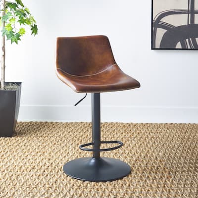 SAFAVIEH Aelin 32-inch Adjustable Bar Stool - 16"W x 19"D x 42"H