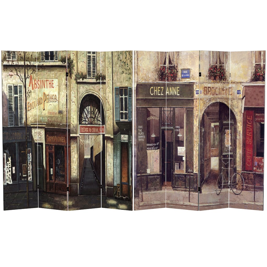 Canvas Double-sided French Cafe 6-foot Room Divider (China)