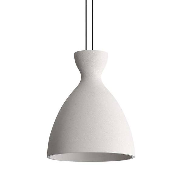 slide 2 of 11, Golden Lighting 2173-10 Aethera 10" Wide Mini Pendant White Sandstone Cement