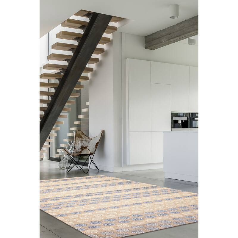 ECARPETGALLERY Braid weave Sienna Cream Wool Rug - 4'11 x 7'9