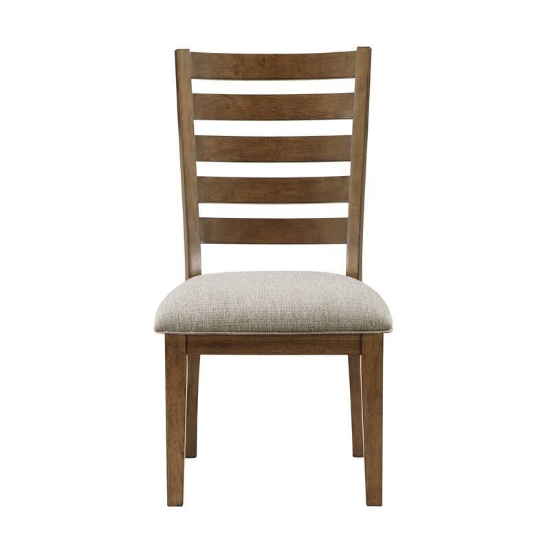 Brown/Beige Fabric Upholstered Wood Frame Dining Chair, Set of 2, Sturdy Dining Chair for Dining Rooms - 19