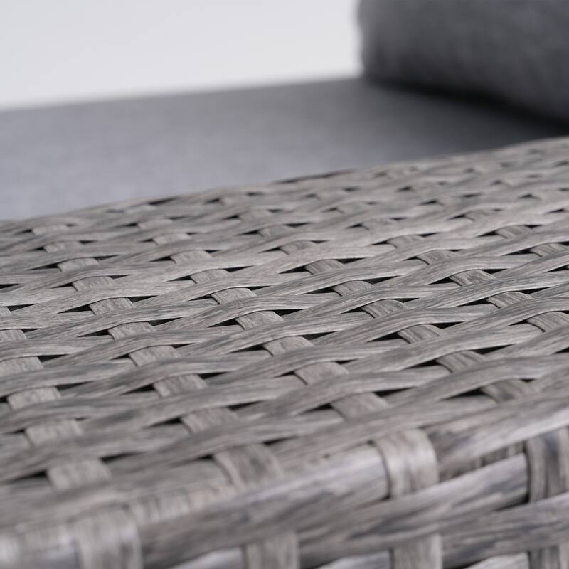 6-Piece 5 Person Patio Free Combination Wicker Conversation Set With Double Set Cushions Cover