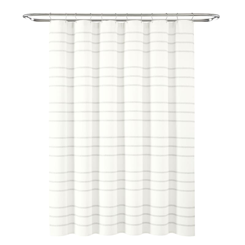 Lush Decor Modern Galaxy Waffle Woven Cotton Shower Curtain Single